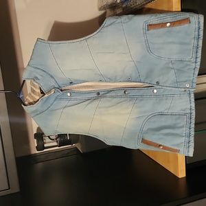 Urban outfitters denim puffer vest